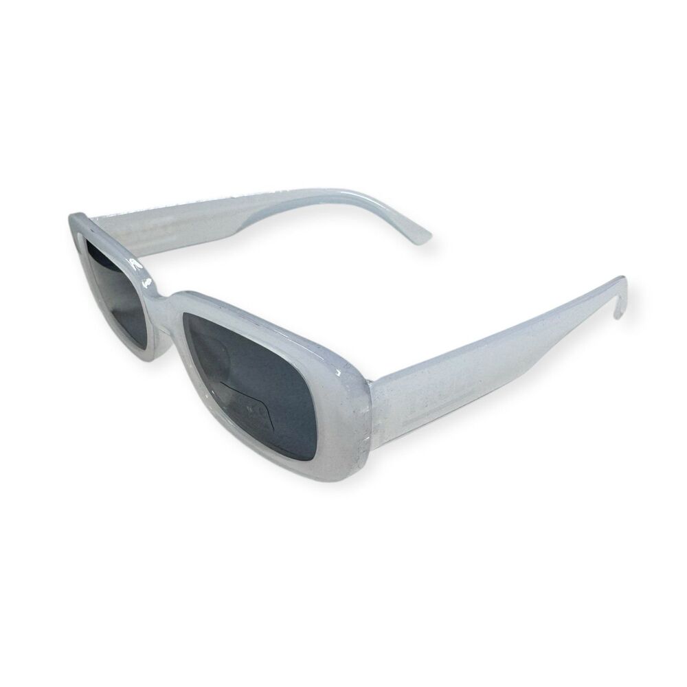 Truly White Clear Sunglasses Party Shades Summer Gray Lenses